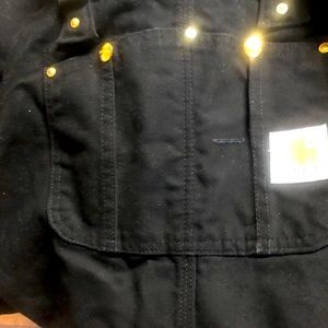 Made in the USA Mens excellent condition carhartt mens black insulated bibs